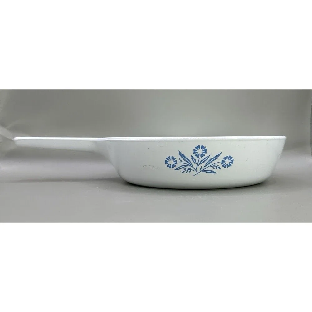 Vintage Corning Ware Grab-It P-150-B 15 oz Bowl & 6½” Baker Blue Floral USA